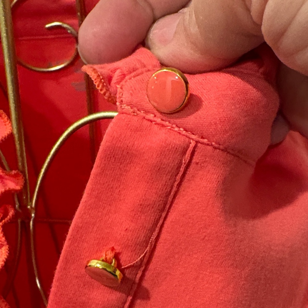 Appleseed's Vibrant Coral Button-Down Blouse - image 3